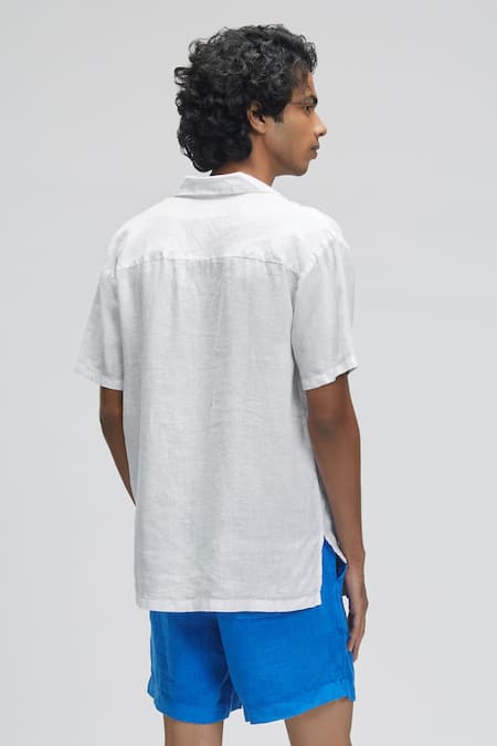 Terra Luna Palawan Linen Camp Collar Shirt 