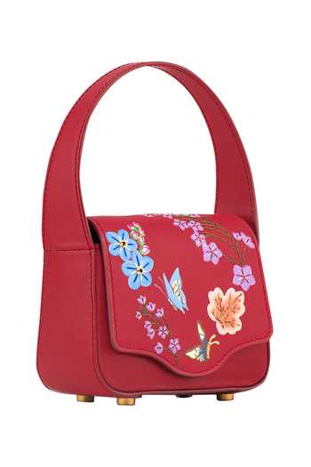 Buy_Aranyani_Handpainted Nepa Leather Top Handle Bag_Online_at_Aza_Fashions