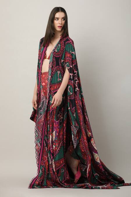Shop Limerick By Abirr N' Nanki Multi Color Cole Mutli Motif Cape Online at Aza Fashions Shop_Limerick By Abirr N' Nanki_Multi Color Cole Mutli Motif Cape _Online_at_Aza_Fashions