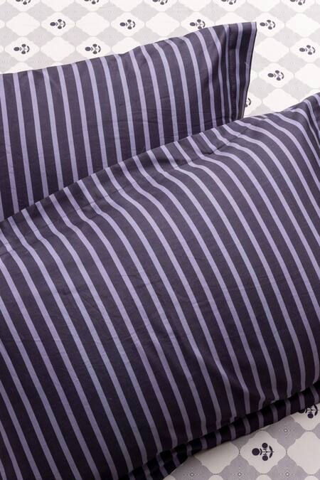 Shop_Kyoona_Blue 100% Cotton Printed The Bageecha Floral Bedsheet Set_Online_at_Aza_Fashions