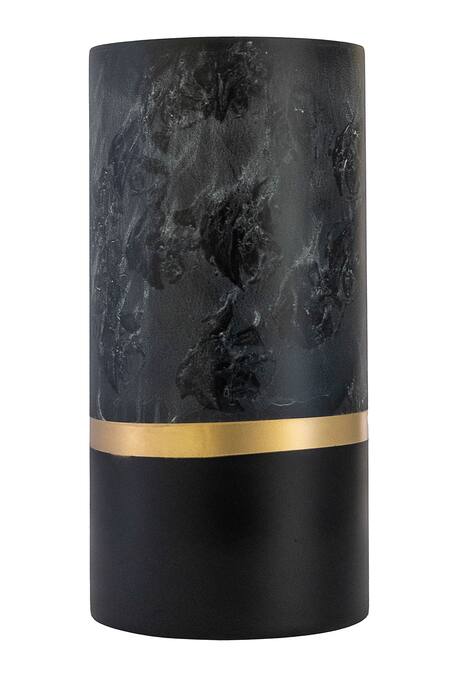 Shop_H2h_Black Paper Mache Marble Effect Ellington Vase_Online_at_Aza_Fashions