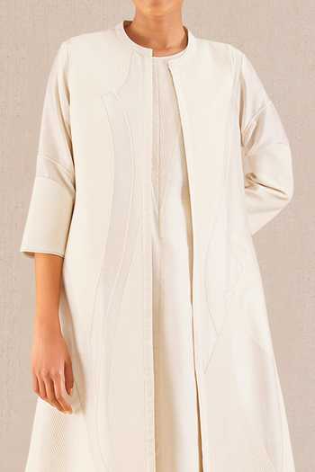 Ampm_Ivory Chanderi Embroidery Open Neck Jacket And Palazzo Set _Online_at_Aza_Fashions
