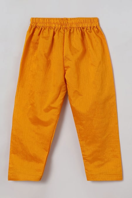 Buy_Byb Premium_Yellow Silk, Sequins, Embellished Kurta And Bundi Set _Online_at_Aza_Fashions