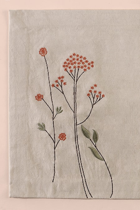 Shop_Table Manners_Off White Cloth Being A Dragonfly Placemats _Online_at_Aza_Fashions