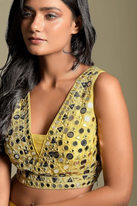 Shop Two Sisters By Gyans Black Crepe, Dupatta Net Mirror And Resham Ombre Lehenga Embroidered Blouse Set Online at Aza Fashions Shop_Two Sisters By Gyans_Black Crepe, Dupatta Net Mirror And Resham Ombre Lehenga Embroidered Blouse Set _Online_at_Aza_Fashions