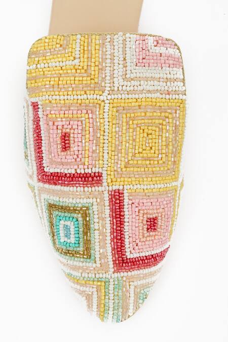 Shop_Miar Designs_Multi Color Mirha Embroidered Mules_Online_at_Aza_Fashions