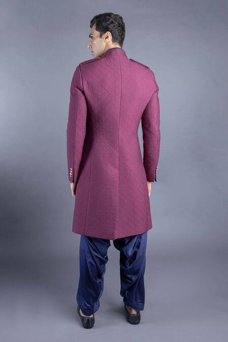 Abhishek Gupta Quilted Sherwani & Kurta Set 
