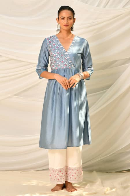 Seher Jaipur Zoe Embroidered Kurta & Palazzo Set 