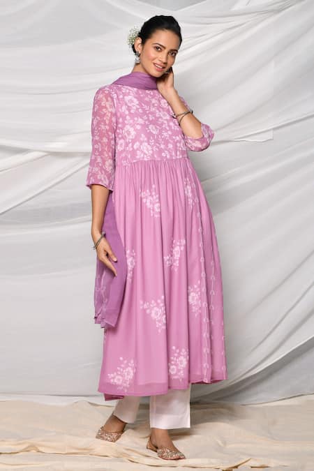 Seher Jaipur Nadira Floral Print Kurta Set 