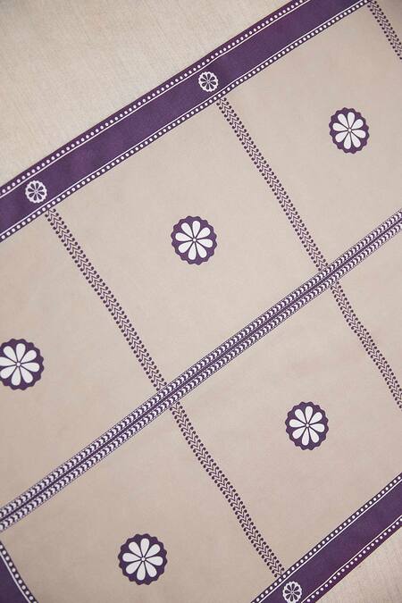 Buy_Ampm_Beige Floral Nizha Scarf_Online_at_Aza_Fashions