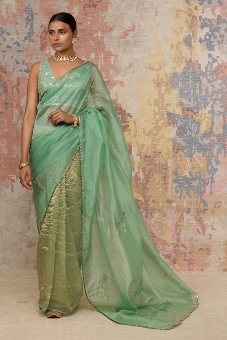 Devnaagri Silk Organza Saree with Blouse 