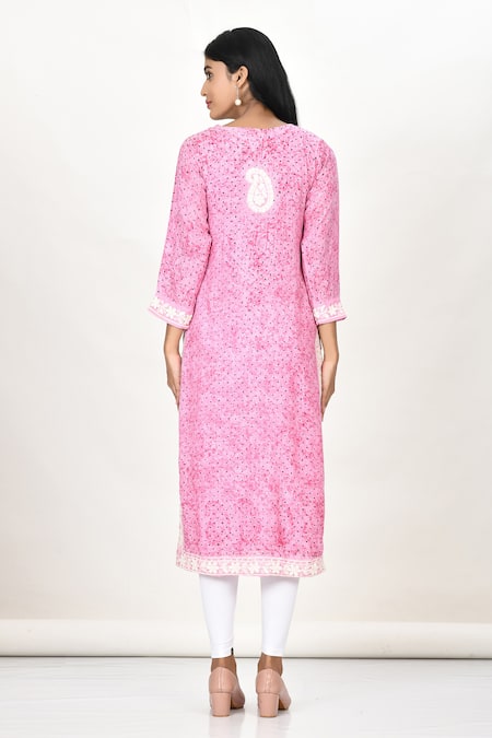 Samyukta Singhania Polka Dot Printed Side Slit Kurta 