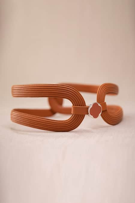 AMPM Brown Zina Corded Belt  