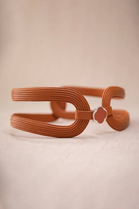 Ampm_Brown Zina Corded Belt _Online_at_Aza_Fashions