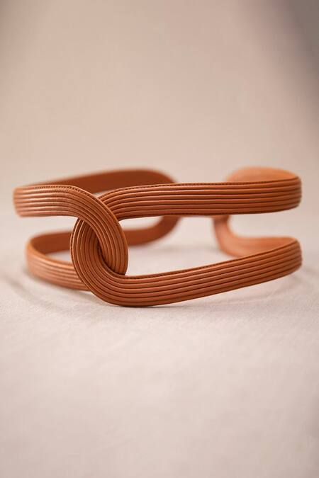 Buy_Ampm_Brown Zina Corded Belt _Online_at_Aza_Fashions