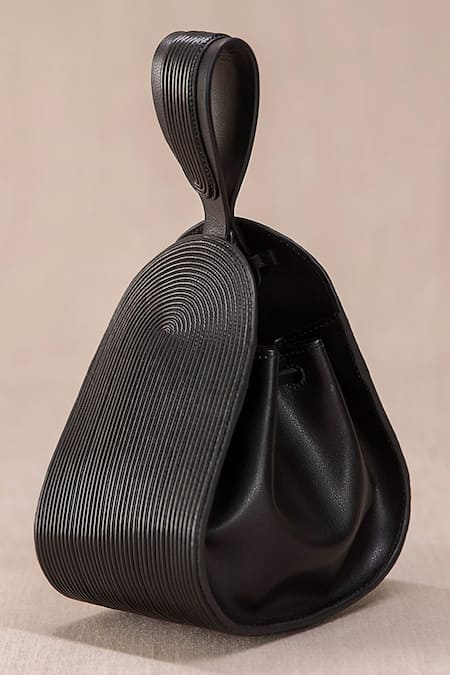 Ampm_Black Nesara Bucket Bag _Online_at_Aza_Fashions