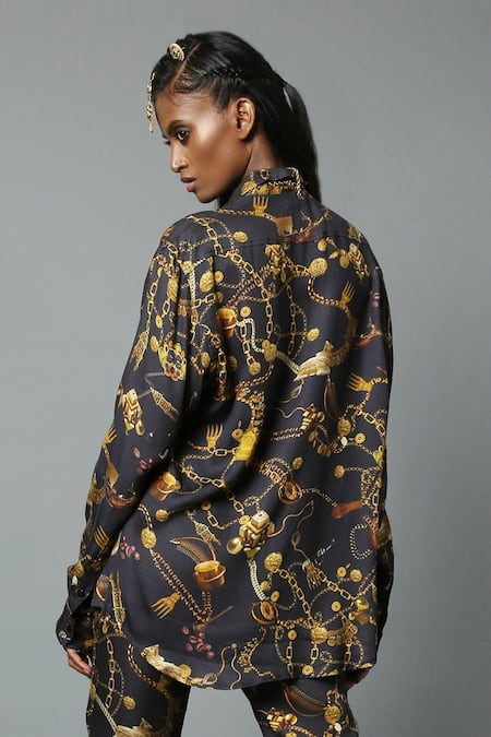 House Of Three Dravidian Jewel Print Shirt 