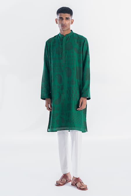 Siddhartha Bansal Paisley & Floral Print Kurta Set 