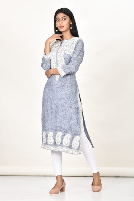 Khwaab by Sanjana Lakhani Kashmiri Thread Work Kurta 