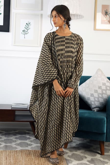 Gulabo Jaipur Abaya Block Print Kurta Set 
