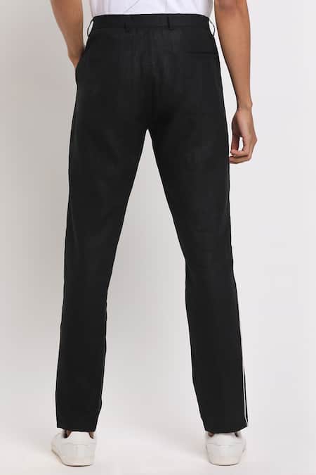 Men's Cotton Linen Straight Leg Pants Beach Pant Solid - Temu