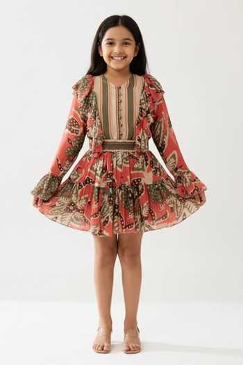 Koai Floral Print Skirt For Kids