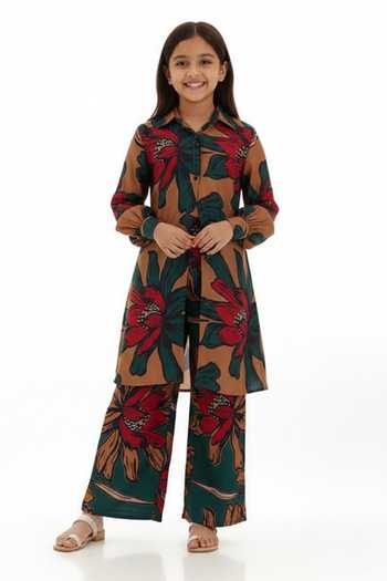 Koai Garden Print Flared Pant For Kids