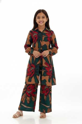 Koai Garden Print Flared Pant For Kids