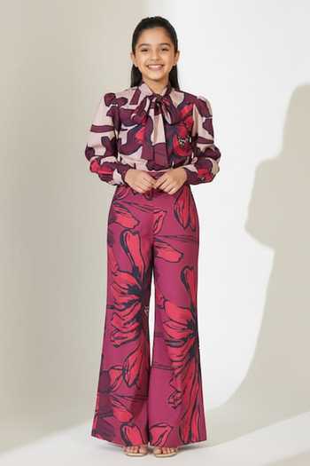 Koai Floral Pattern Straight Pant For Kids