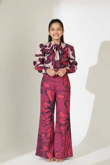 Koai Floral Pattern Straight Pant For Kids