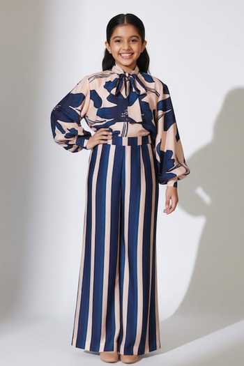 Koai Cotton Silk Striped Pant For Kids