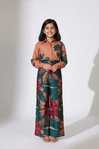 Koai Floral Pattern Flared Pant For Kids
