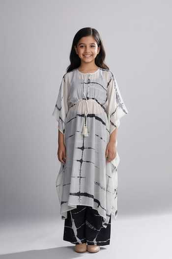 Koai Shibori Chanderi Silk Pant For Kids