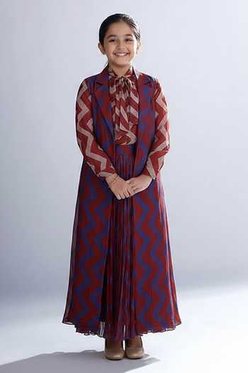 Koai Dabu Print Trench Jacket For Kids