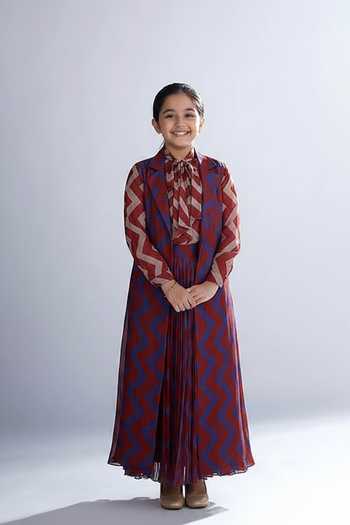 Koai Dabu Print Trench Jacket For Kids