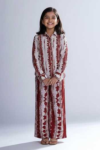 Koai Dabu Print Palazzos For Kids