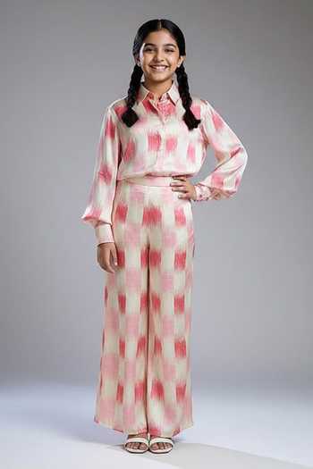 Koai Printed Satin Silk Palazzo For Kids