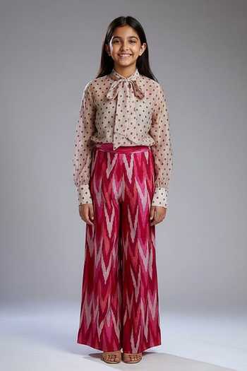 Koai Printed Chanderi Silk Palazzo For Kids