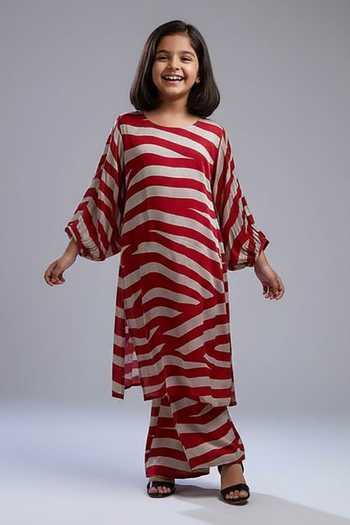 Koai Printed Silk Palazzo For Kids