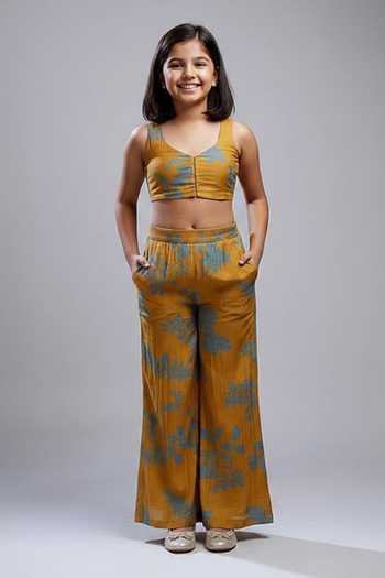 Koai Printed Chanderi Silk Palazzo For Kids