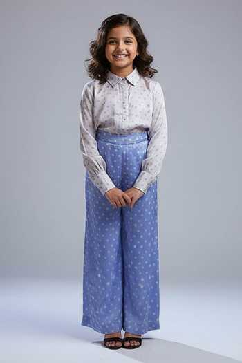 Koai Printed Satin Silk Palazzo For Kids