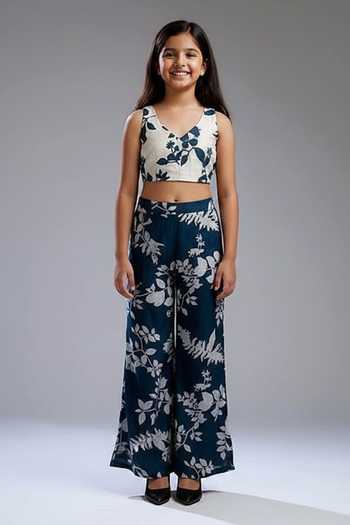 Koai Printed Chanderi Silk Palazzo For Kids