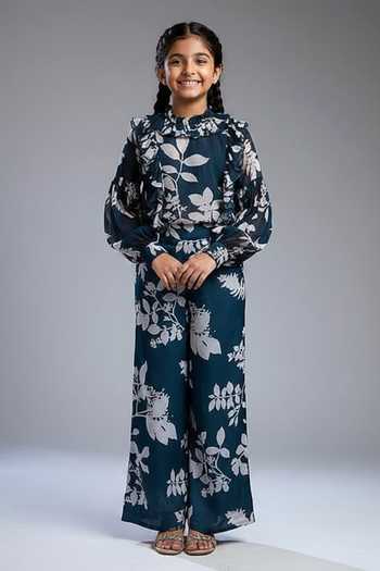 Koai Printed Silk Palazzo For Kids