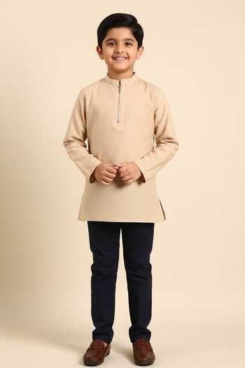 Mayank Modi - Men Solid Short Kurta For Kids