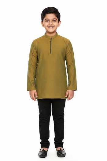 Mayank Modi - Men Malai Cotton Short Kurta For Kids