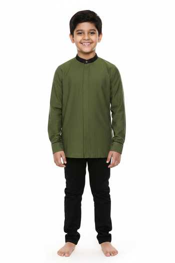 Mayank Modi - Men Malai Cotton Short Kurta For Kids