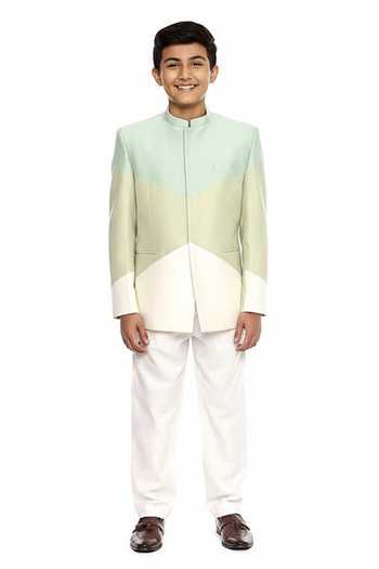 Mayank Modi - Men Colorblock Bandhgala For Kids