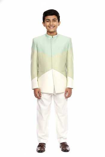 Mayank Modi - Men Colorblock Bandhgala For Kids