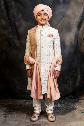Soniya G Lucknowi Sherwani Set For Kids