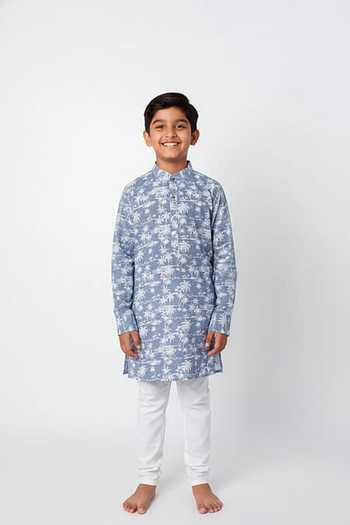 Spring Break Printed Kurta For Kids